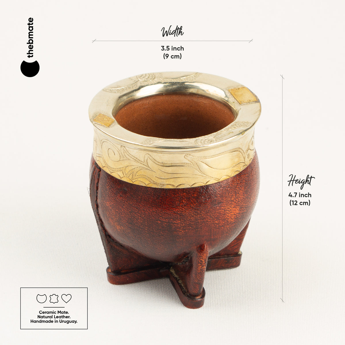 Mate CERAMICA forrado en cuero (mate cup of ceramic with leather)